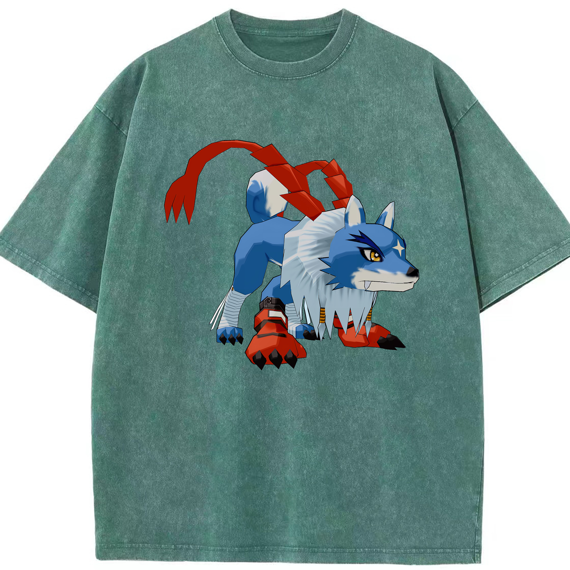 （画像用） Digimon デジタルモンスター/デジモン 綿100% ヴィンテージ風 半袖Tシャツ（フロントプリント）